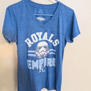 Star Wars Kansas City Royals Empire V-Neck Tee Women Medium by Fanatics